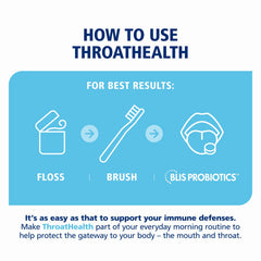 BLIS ThroatHealth vanilla flavor lozenge close-up for a pleasant routine