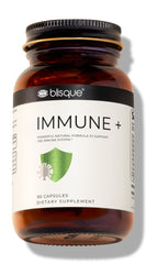 Blisque IMMUNE+ bottle pouring to illustrate daily immune support
