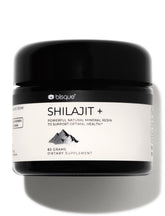 Blisque Shilajit resin bottle pour for easy daily energy support.