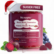 Blltzzz Beet Root Gummies bottle with mixed berry flavor for natural energy support.