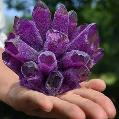 BLOCKv amethyst cluster display-ready for meditation spaces