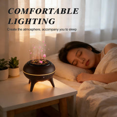 BLOIMP diffuser brown showing 7-color ambient lights for mood lighting