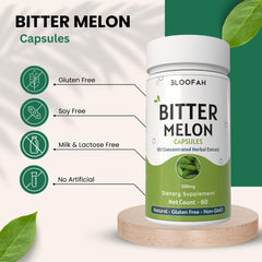 Bloofah bitter melon extract 10:1 visual highlighting concentrated potency.