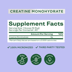 Raspberry Lemon Bloom Nutrition Creatine Monohydrate bottle highlights a tangy flavor option.