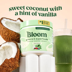 Bloom Nutrition daily scoop with powder ready to mix for a nutrient boost.
