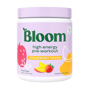 Bloom Nutrition High Energy Pre Workout canister ready for your next workout session.