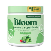 Bloom Nutrition greens powder scoop ready for daily greens.