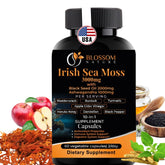 Blossom Nature 10-in-1 Irish Sea Moss bottle supports daily vitality with a full-spectrum blend