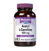 BlueBonnet Acetyl L-Carnitine 500 mg bottle highlights vegan capsules for clean energy support.