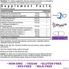 Close-up of BlueBonnet Blood Pressure Support capsules highlighting plant-based ingredients.
