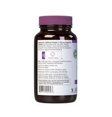 BlueBonnet Buffered Vitamin C-500 mg ingredient panel displays IP vitamin C and bioflavonoids for clarity