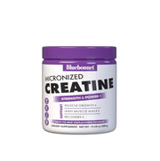 BlueBonnet Creatine Micronized tub with scoop for convenient daily loading.