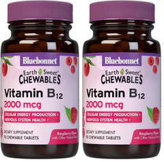 BlueBonnet Earth Sweet Vitamin B12 bottle on table for easy daily dosing