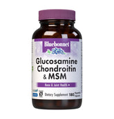 BlueBonnet Glucosamine Chondroitin Plus MSM bottle front showing joint health formula.