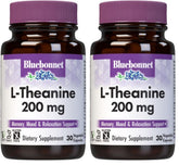 BlueBonnet L-Theanine 200 mg bottle two-pack promotes calm focus.