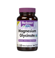 Bluebonnet Magnesium Glycinate 400mg bottle, rapid absorption for daily energy