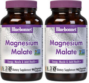 BlueBonnet Magnesium Malate bottle front view for daily energy support.