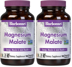 BlueBonnet Magnesium Malate bottle front view for daily energy support.