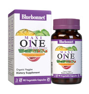 Bluebonnet Maxi One bottle front showing iron-rich formula for daily support
