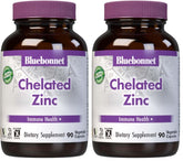 BlueBonnet Albion Chelated Zinc bottle on kitchen shelf signaling immune support.