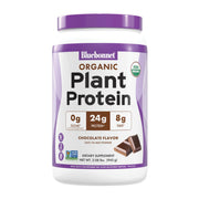 BlueBonnet chocolate protein packaging highlights USDA Organic quality for meals