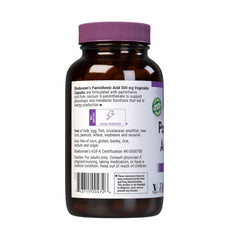 BlueBonnet Pantothenic Acid ingredients label showing vegan, non-GMO formula