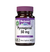 BlueBonnet Pycnogenol 50 mg bottle with pine bark extract for vascular support.