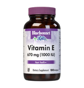 BlueBonnet Vitamin E 1000 IU softgels bottle for daily antioxidant support.