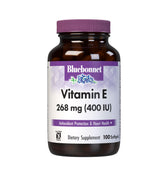 Bluebonnet Vitamin E 400 IU bottle with softgels for daily antioxidant support