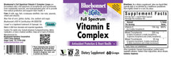 BlueBonnet Vitamin E Licaps close-up of ingredients, showcasing full spectrum tocopherols.