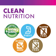 BlueBonnet whey isolate label closeup highlighting gluten-free and non-GMO