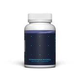 Blueprint Bryan Johnson Ashwagandha & Rhodiola bottle-front showing 30-day adaptogen support for daily balance.