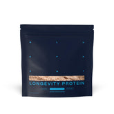 Blueprint Bryan Johnson chocolate protein powder can with cocoa aroma for daily protein boost