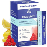 Blueshift Electrolytes single-serve packet for on-the-go hydration.