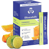 Blueshift Turmeric Citrus packets on the go provide a convenient hydration option.