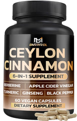 BMVINVOL Ceylon Cinnamon Capsules bottle for daily wellness and convenience.