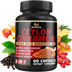 BMVINVOL Ceylon Cinnamon capsules bottle for daily wellness and routine