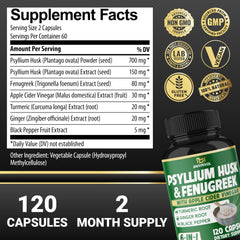 BMVINVOL psyllium husk blend capsules ready for daily wellness routine.