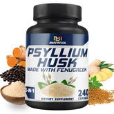 BMVINVOL psyllium husk capsules bottle for daily digestive support.