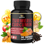 BMVINVOL Turmeric Curcumin bottle with capsules for daily immune support.
