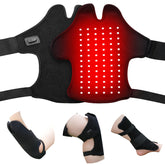 Bnlei red light therapy belt applied to the neck showing targeted warmth and comfort