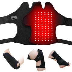 Bnlei red light therapy belt applied to the neck showing targeted warmth and comfort