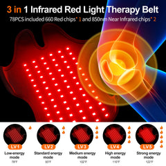 Bnlei red light wrap over knee and elbow for joint-focused coverage