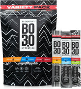 BO3.0 sugar-free electrolyte packets variety pack front view for clean hydration.