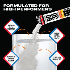 BO3.0 zero-sugar electrolyte close-up powder texture for fast dissolving hydration.