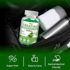 Boasi Creatine Monohydrate Gummies serving size image showing 5g per chew for daily support.