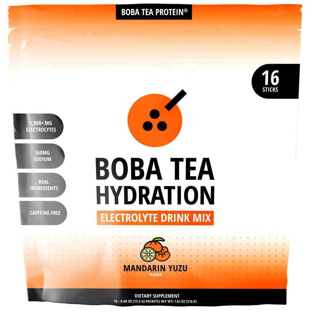 Boba Tea Protein hydration sticks pack for on-the-go refreshment.