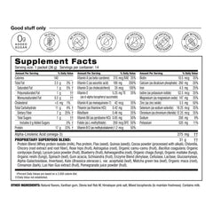 BODi Shakeology protein blend ingredients close-up showing whey, pea, flax