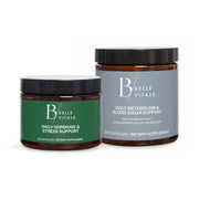 BODi Belle Vitale Duo bottle with capsules for daily hormone support.