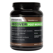 BODi Recover whey chocolate powder tub for post-workout recovery